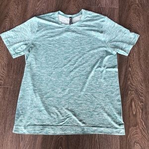 Lululemon Heathered Green Workout Shirt